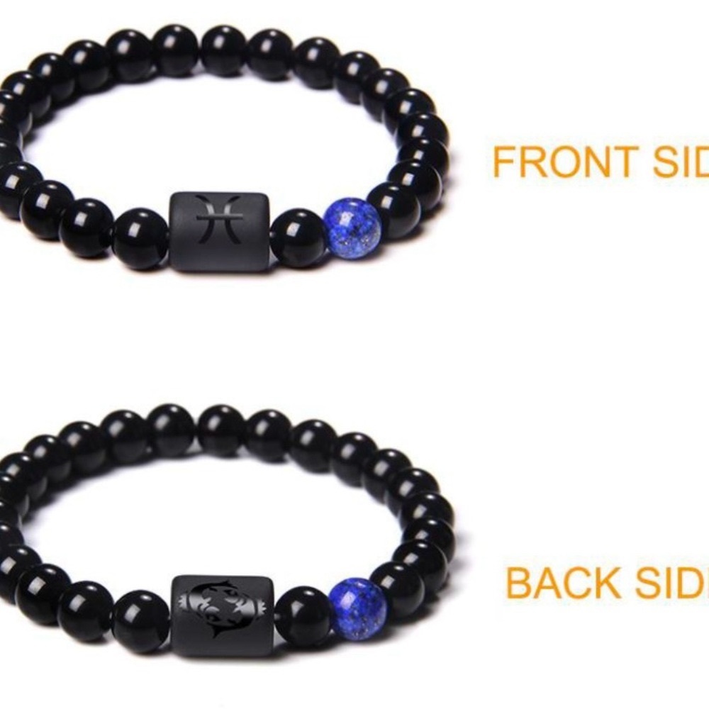 Pisces Black Bracelet with Blue Accent - Picture 5 of 6